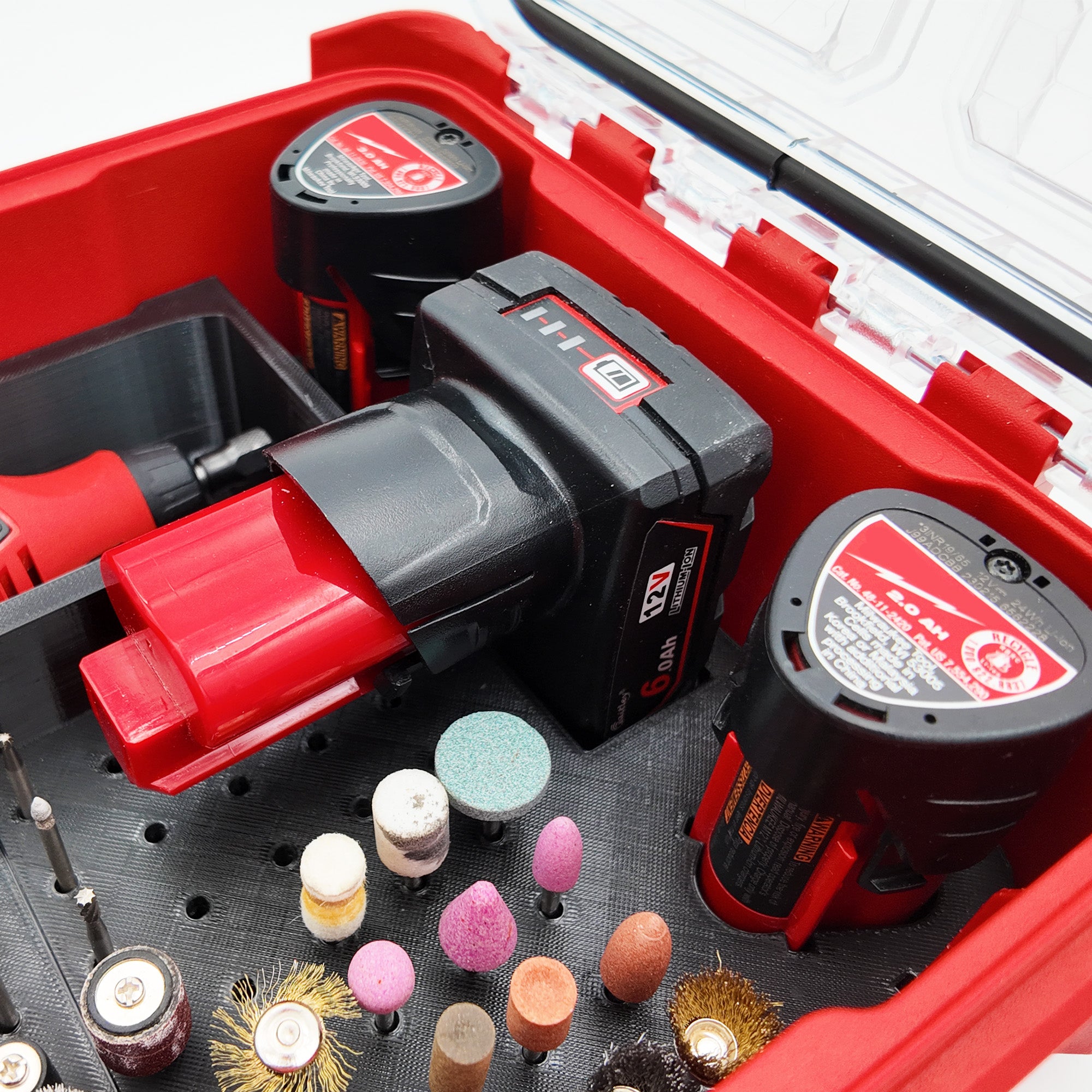 M12 Rotary Tool Organizer for Milwaukee Compact Packout