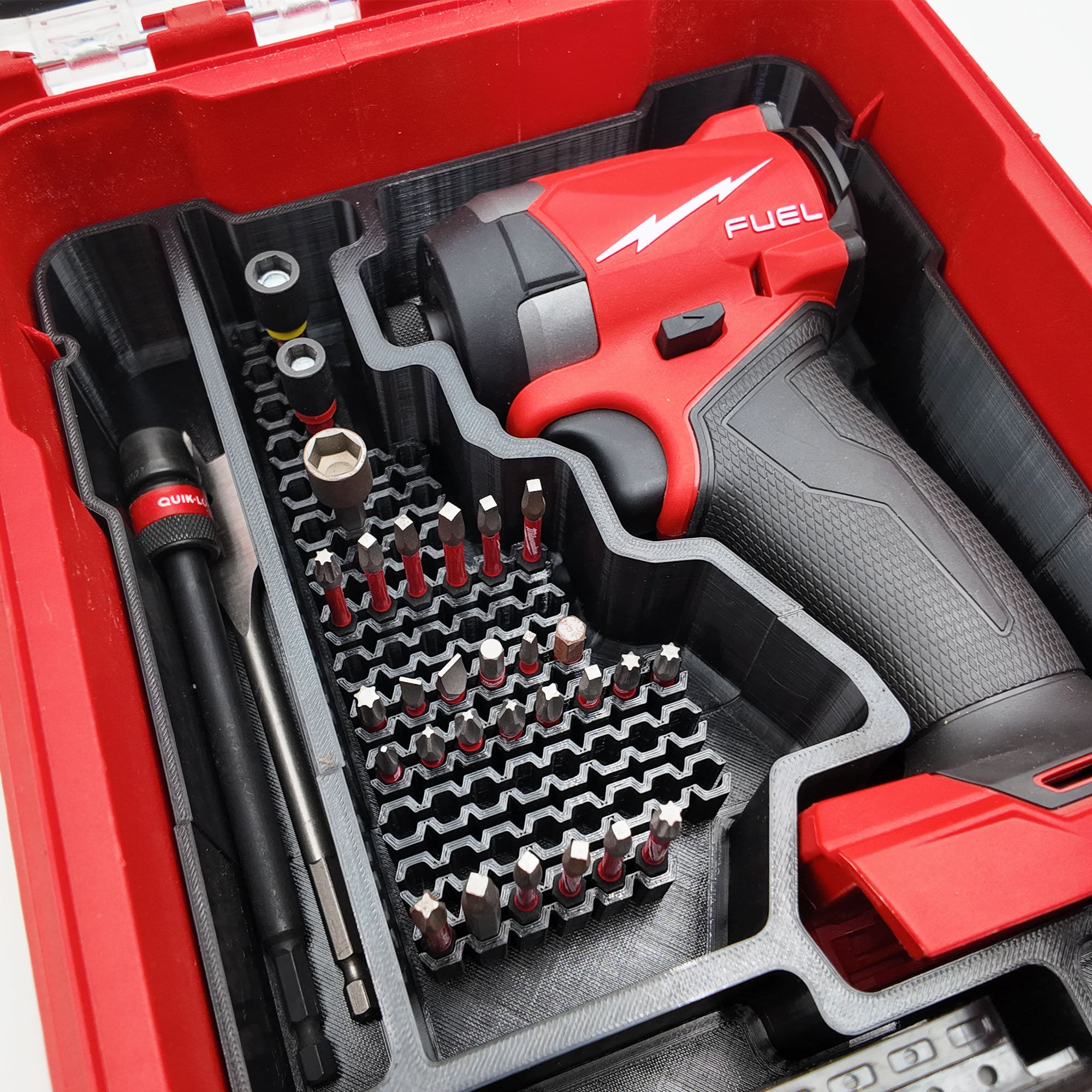 M18 Fuel 1 4   Hex Impact Driver Organizer for Milwaukee Compact Packout