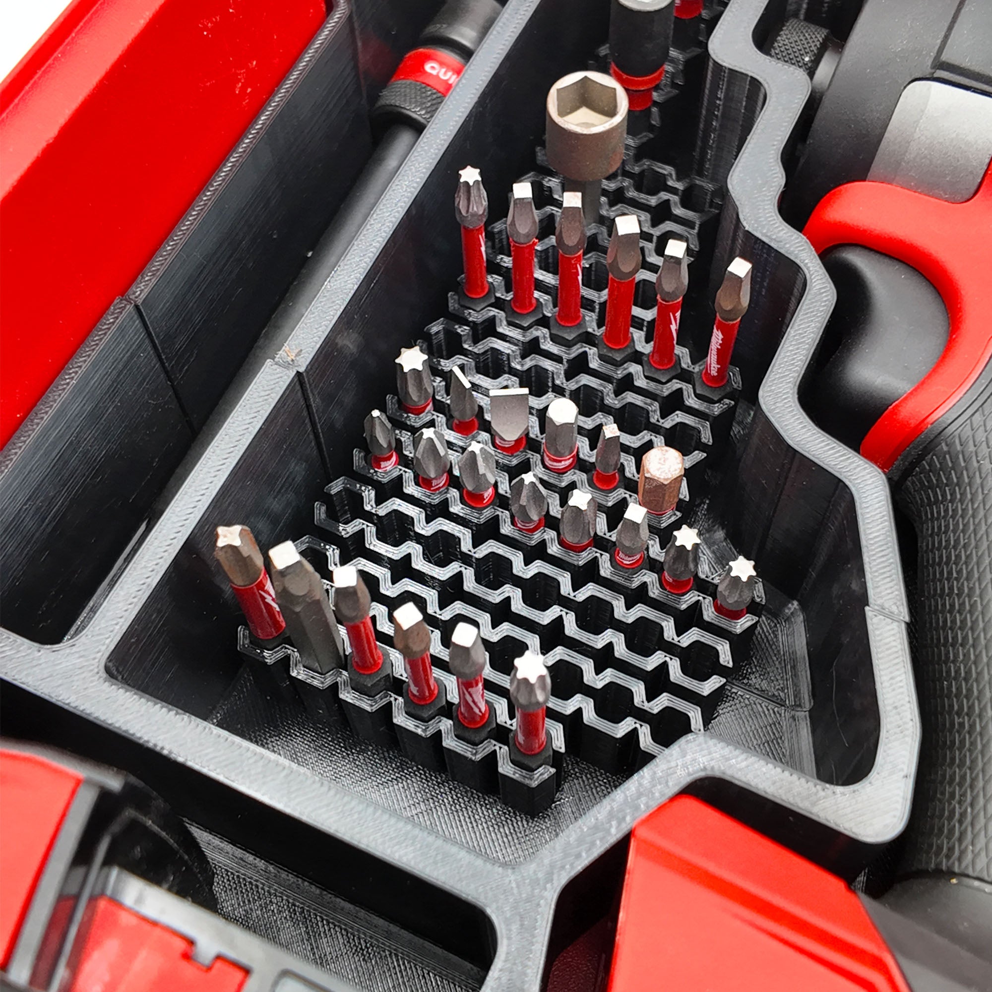 M18 Fuel 1 4   Hex Impact Driver Organizer for Milwaukee Compact Packout