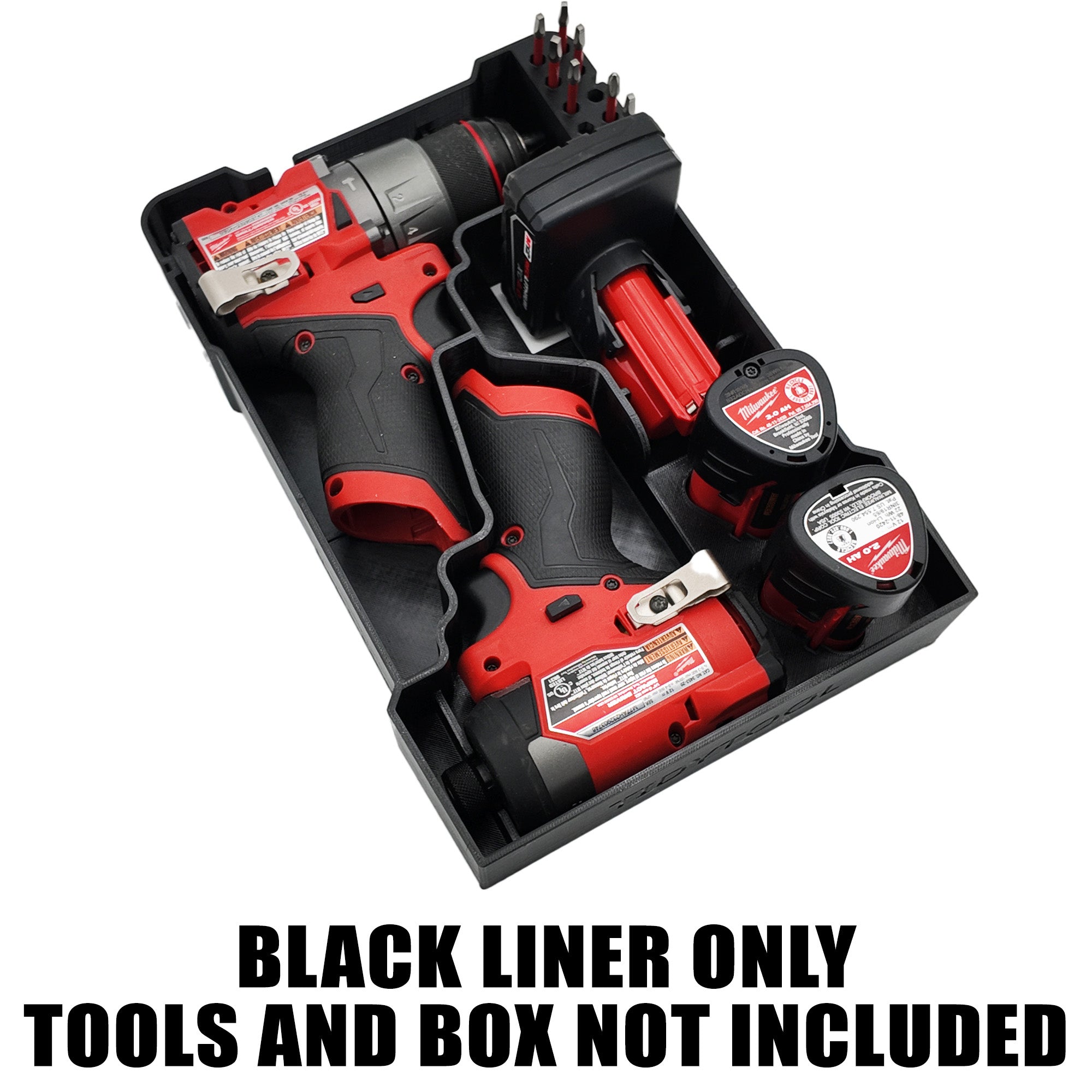 M12 Fuel Drill Driver Organizer For Milwaukee Compact Packout