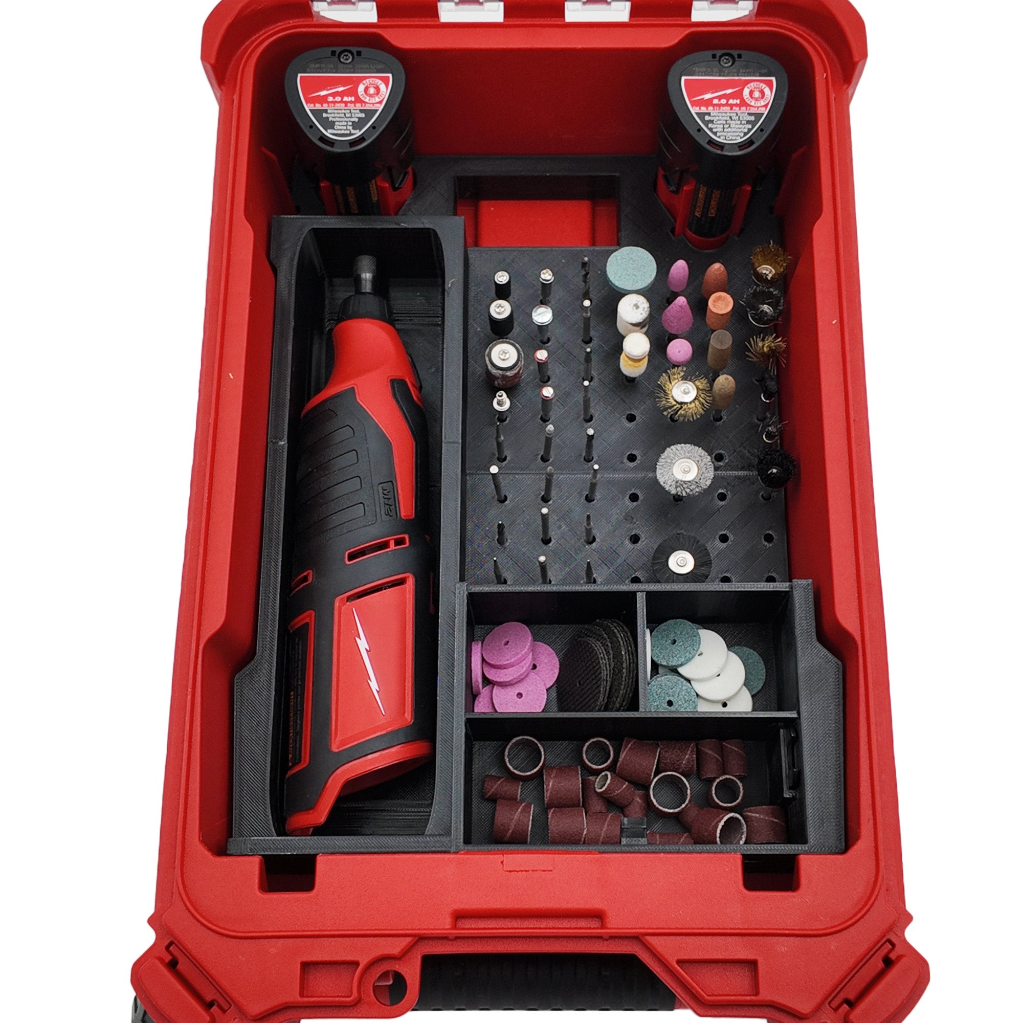 M12 Rotary Tool Organizer for Milwaukee Compact Packout